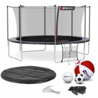 Батут Hop-Sport 14ft (427cm) black/blue з внутрішньою сіткою