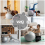 Мяч для фитнеса (фитбол) WCG 75 Anti-Burst 250кг Серый + насос