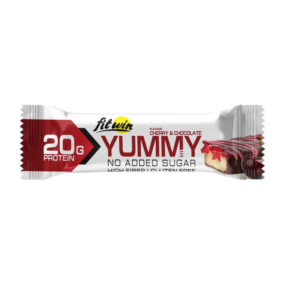 FitWin Yummy Bar No Sugar Added (55 g, cherry & chocolate) FitWin Yummy Bar No Sugar Added (55 g, cherry & chocolate)