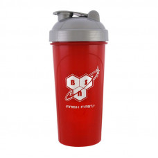 Shaker BSN with metall ball (700 ml, red/grey)