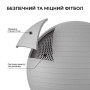 Мяч для фитнеса (фитбол) WCG 75 Anti-Burst 250кг Серый + насос