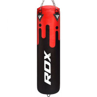 Боксерский мешок RDX Leather Black/Red 1.5м, 45-55кг