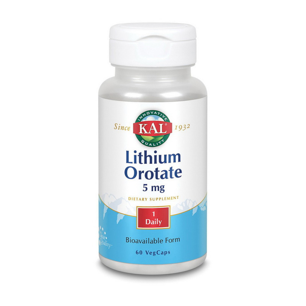 Lithium Orotate 5 mg (60 veg caps) Lithium Orotate 5 mg (60 veg caps)