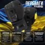 Боксерські рукавиці PowerPlay 3021 Ukraine Чорні 12 унцій