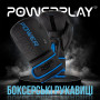Боксерські рукавиці PowerPlay 3024 Ultra Mat Чорно-Темно сині 14 унцій