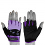 Перчатки для фитнеса PowerPlay 3492 женские Черно-фиолетовые XS