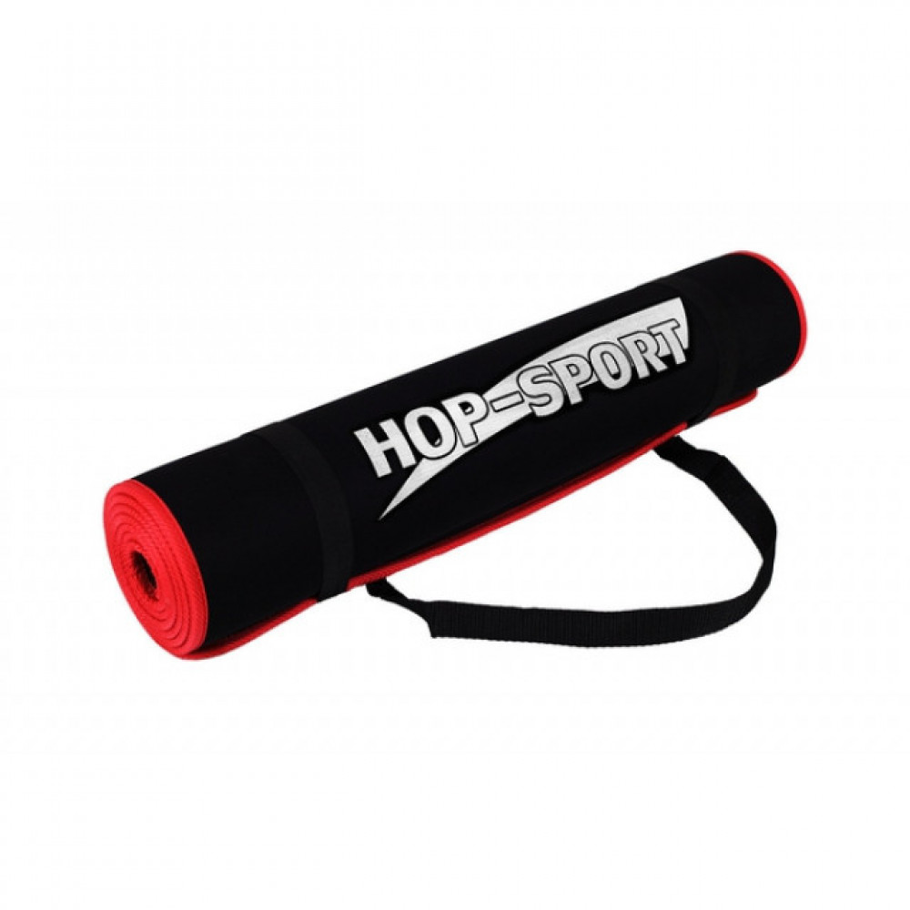 Коврик для йоги и фитнеса Hop-Sport HS 2256 Черный / Красный