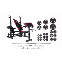 Набір Strong 169 кг. Сталеві диски, грифи + лава