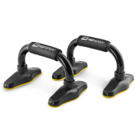 Упоры для отжиманий металлические HS-M020PU черно-желтые