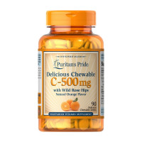 Chewable Vitamin C-500 mg з Wild Rose Hips (90 chewable tab, orange)
