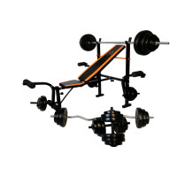 Скамья для жима WCG 0055 Набор HARD штанга 148 КГ