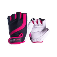 Перчатки для фітнесу PowerPlay 2311 жіночі Чорно-Рожеві S