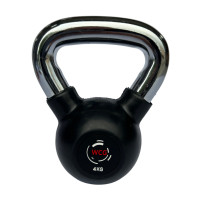 Гиря обрезиненная с хромированной ручкой WCG 4 КГ