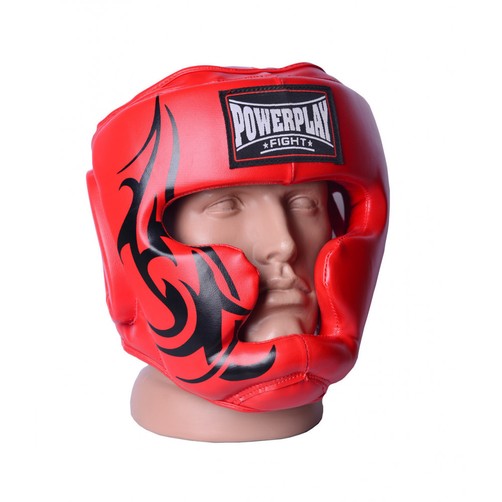Боксерский шлем тренировочный PowerPlay 3043 XL Красный
