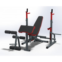 Набор GREY лавка, стойка, приставки скотта и для ног Haukka