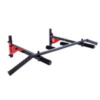 Настінний турнік Besport BS-T0204 з 6 ручками чорно-червоний