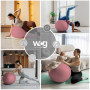 Мяч для фитнеса (фитбол) WCG 55 Anti-Burst 250кг Pale Pink + насос
