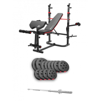 Набор Hop-Sport Premium 69 кг со скамьей HS-1065HB Pro и штангой