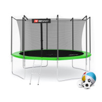Батут Hop-Sport 12ft (366cm) зеленый с внутренней сеткой