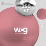 Мяч для фитнеса (фитбол) WCG 55 Anti-Burst 250кг Pale Pink + насос