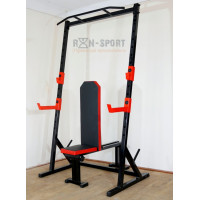Стойка силовая с турником+ Скамья для жима PROF Rn-Sport Powertec RED