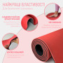 Килимок для йоги та фітнесу EasyFit TPE+TC 6 мм двошаровий червоний-чорний Килимок для йоги та фітнесу EasyFit TPE+TC 6 мм двошаровий червоний-чорний