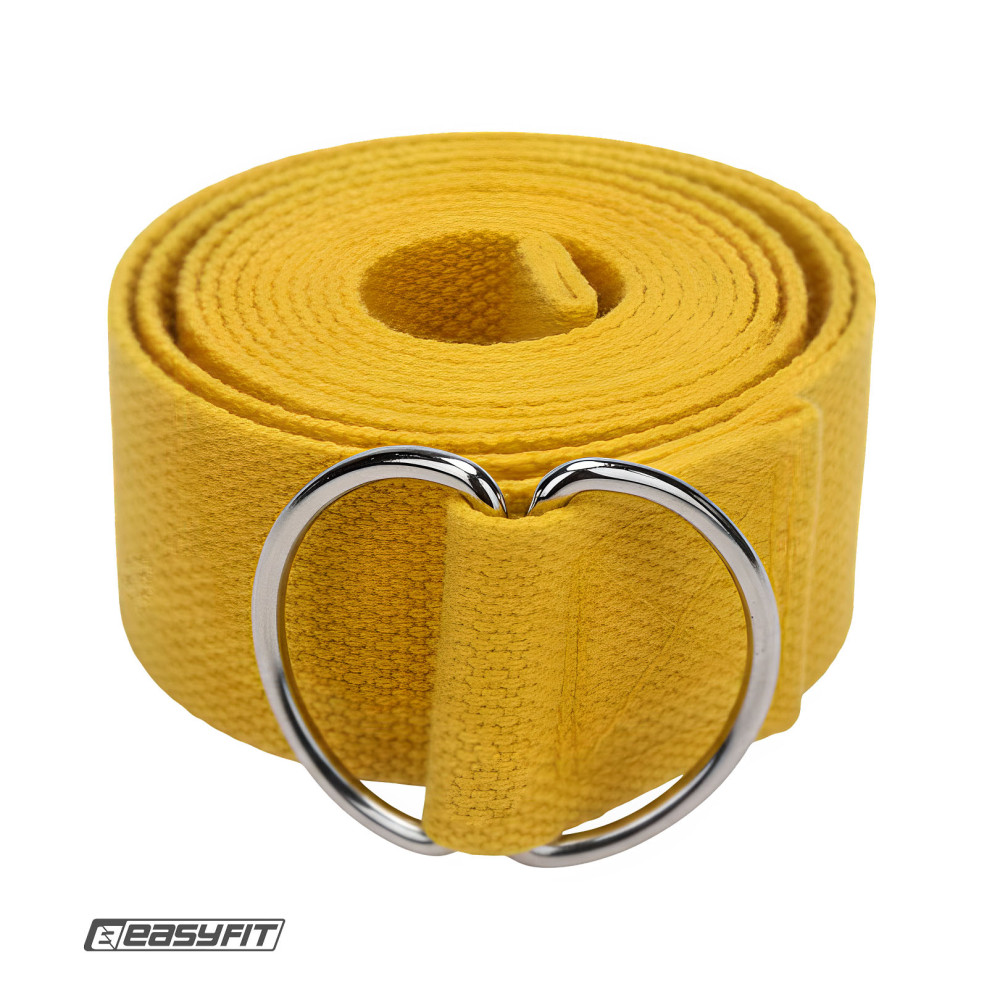 Ремень для йоги EasyFit желтый Ремень для йоги EasyFit желтый