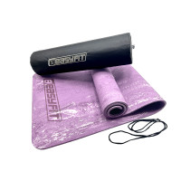 Коврик для йоги и фитнеса EasyFit PER Premium Mat 8 мм + Чехол фиолетовый