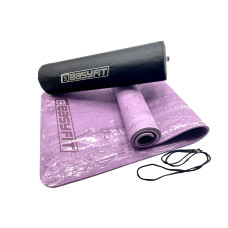 Килимок для йоги та фітнесу EasyFit PER Premium Mat 8 мм + Чохол фіолетовий