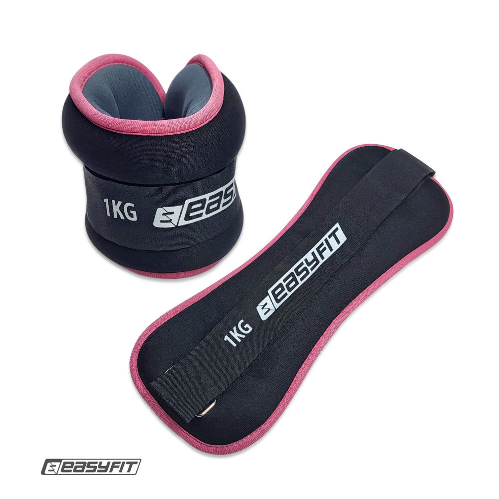 Утяжелители EasyFit Comfort 1 кг для ног и рук с металлом (пара) Утяжелители EasyFit Comfort 1 кг для ног и рук с металлом (пара)