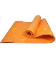 Коврик для йоги и фитнеса EasyFit PER Premium Mat 8 мм Оранжевый