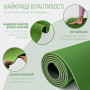 Коврик для йоги и фитнеса EasyFit TPE+TC 6 мм двухслойный зеленый-черный