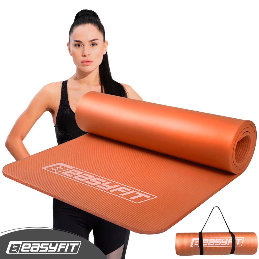 Коврик для фитнеса и йоги EasyFit NBR 10 мм Оранжевый Коврик для фитнеса и йоги EasyFit NBR 10 мм Оранжевый