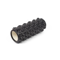 Массажный ролик EasyFit Grid Roller - Extreme 33 см Черный