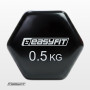 Гантель для фитнеса 0.5 кг EasyFit с виниловым покрытием черная