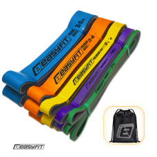 Набір двошарових резинок для підтягування EasyFit Premium 2-63 кг (5 шт)