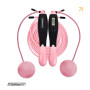 Скакалка для похудения EasyFit TwinRope 2,8 м черный-розовый