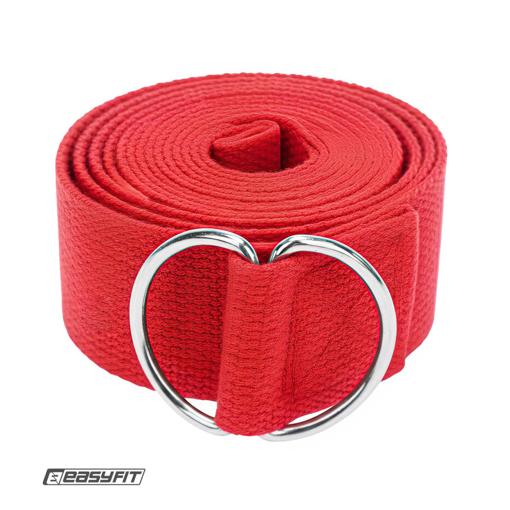 Ремінь для йоги EasyFit червоний Ремінь для йоги EasyFit червоний