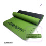 Килимок для йоги та фітнесу EasyFit TPE+TC 6 мм двошаровий зелений-чорний