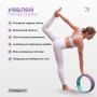Колесо для йоги EasyFit TPE 33 см сиренево-мятное