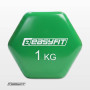 Гантель для фітнесу 1.0 кг EasyFit із вініловим покриттям салатова