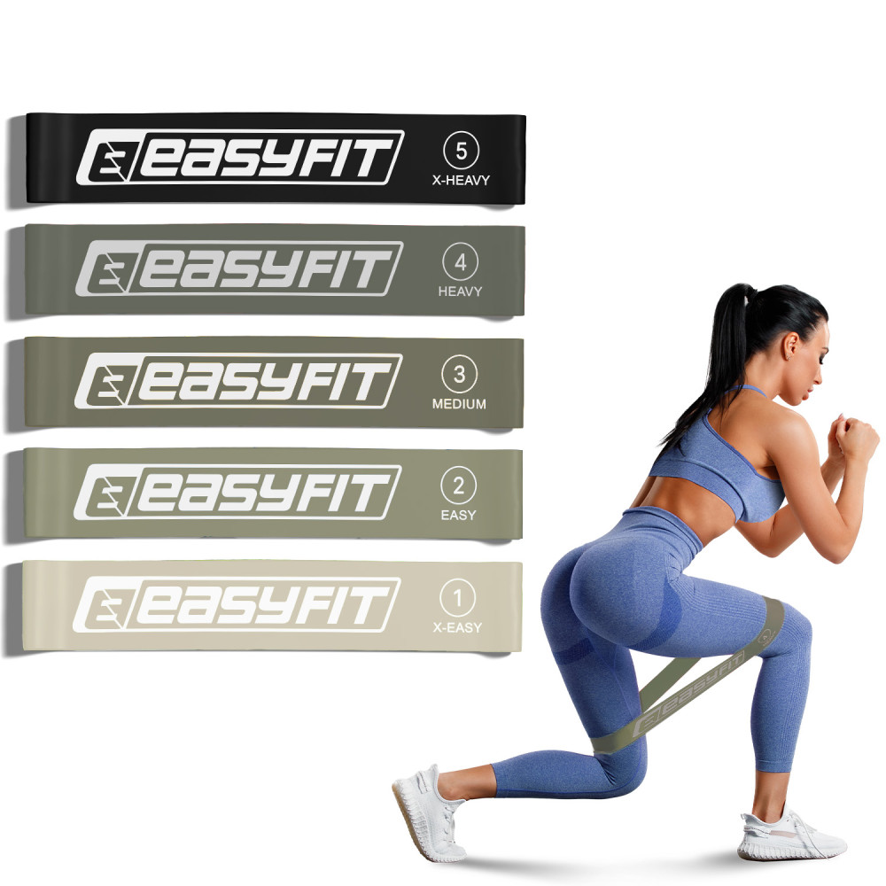 Резинки для фитнеса EasyFit MonoBand набор 5 шт Резинки для фитнеса EasyFit MonoBand набор 5 шт