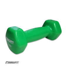 Гантель для фітнесу 1.0 кг EasyFit із вініловим покриттям салатова Гантель для фітнесу 1.0 кг EasyFit із вініловим покриттям салатова
