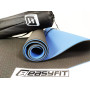 Коврик для йоги и фитнеса EasyFit TPE+TC 6 мм двухслойный черный-синий