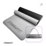 Килимок для йоги та фітнесу EasyFit TPE+TC 6 мм двошаровий сірий-чорний