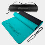 Килимок для йоги та фітнесу EasyFit TPE+TC 6 мм двошаровий + Чохол м’ятний-чорний