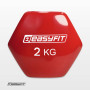 Гантель для фітнесу 2.0 кг EasyFit із вініловим покриттям червона