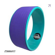 Колесо для йоги EasyFit TPE 33 см фіолетово-м’ятне