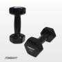 Гантель для фітнесу 3.0 кг EasyFit із вініловим покриттям чорна Гантель для фітнесу 3.0 кг EasyFit із вініловим покриттям чорна