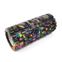 Массажный ролик EasyFit Grid Roller 33 см v.1.1 (Multi) Черный